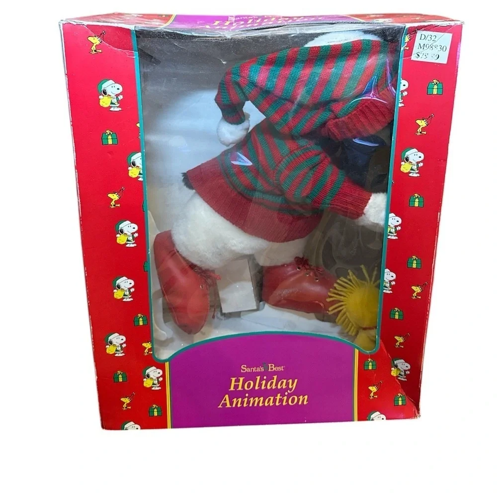 Vintage Snoopy Woodstock Peanuts Christmas 1997 Santa's Best Holiday Animation